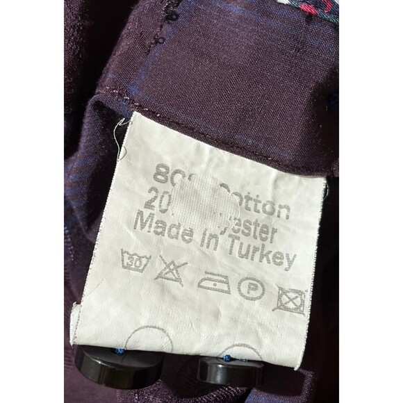 Eight & X Men’s Button Up Shirt Medium Purple Vintage Long Sleeve - Picture 8 of 8